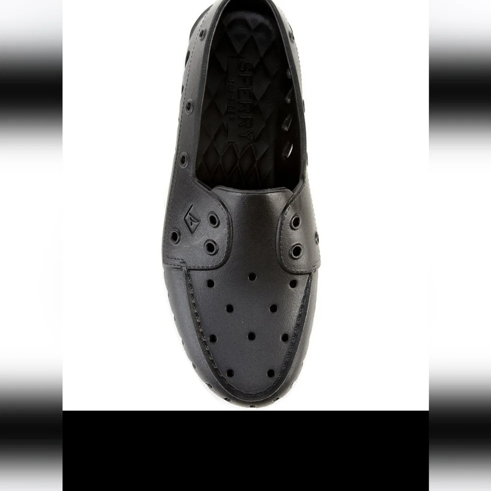 Sperry Original Authentic Men's Float Slip-On Black Shoe NIB